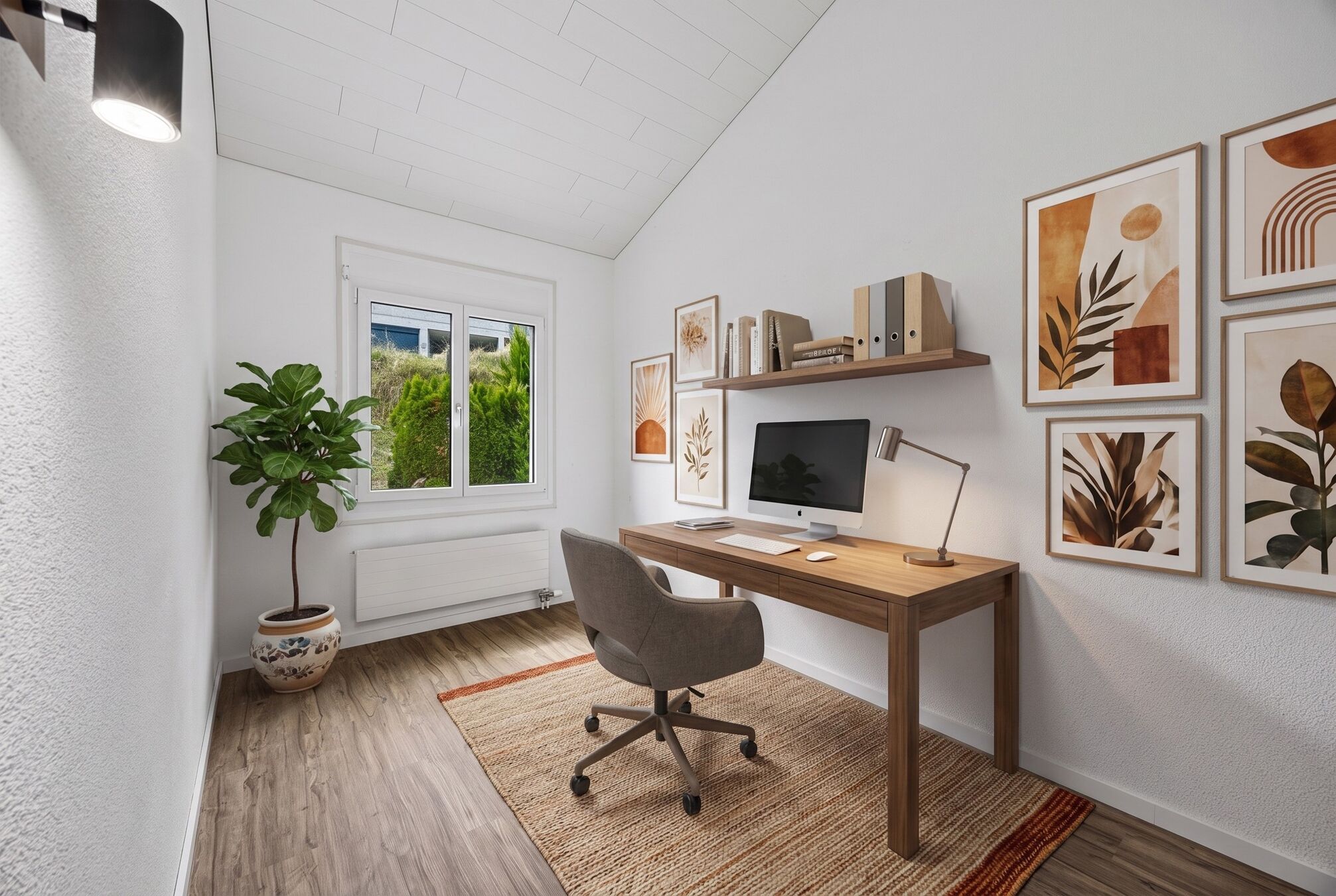 Schlafzimmer mit Dachschräge